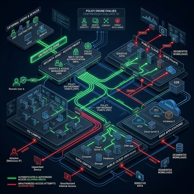 Arquitectura Zero Trust: La Filosofía de Seguridad que Asume que Ya Fuiste Comprometido