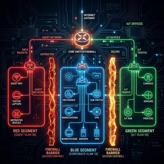 Segmentación VLAN Empresarial: Aislando el Tráfico para Contener Brechas